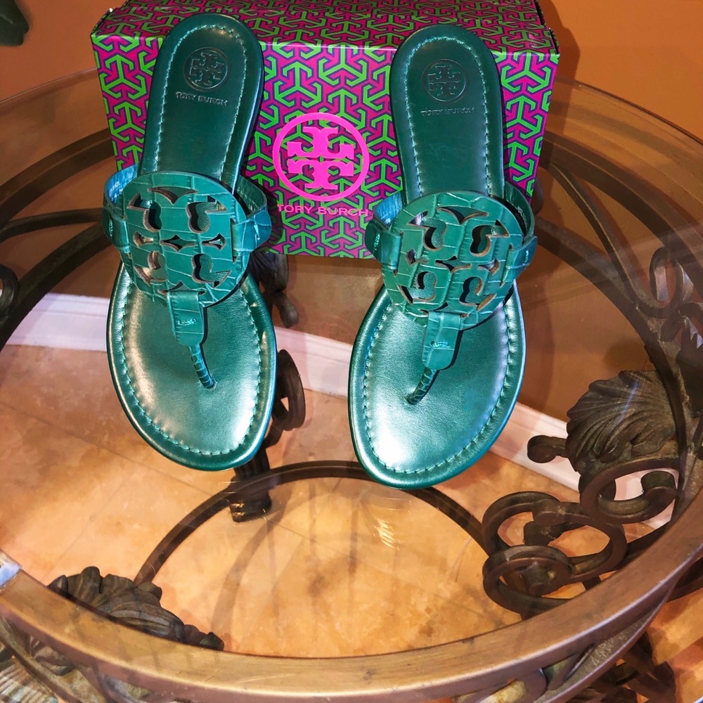 💯Authentic Tory Burch Leather Miller Sandals NWT